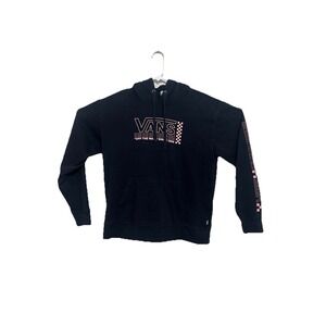 Vans Off The Wall‎ Hoodie Pullover Sweatshirt Size Small  Black And Pink